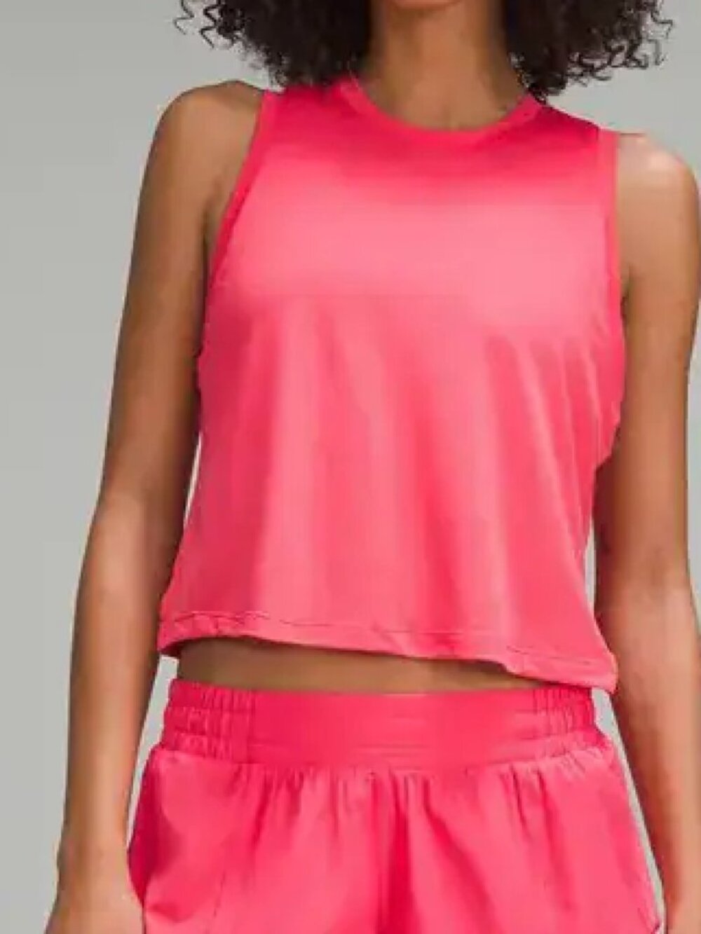 Lululemon Ultra-Light Waist Length Tank Top Glaze Pink 6